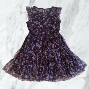 Girls Purple Floral Dress